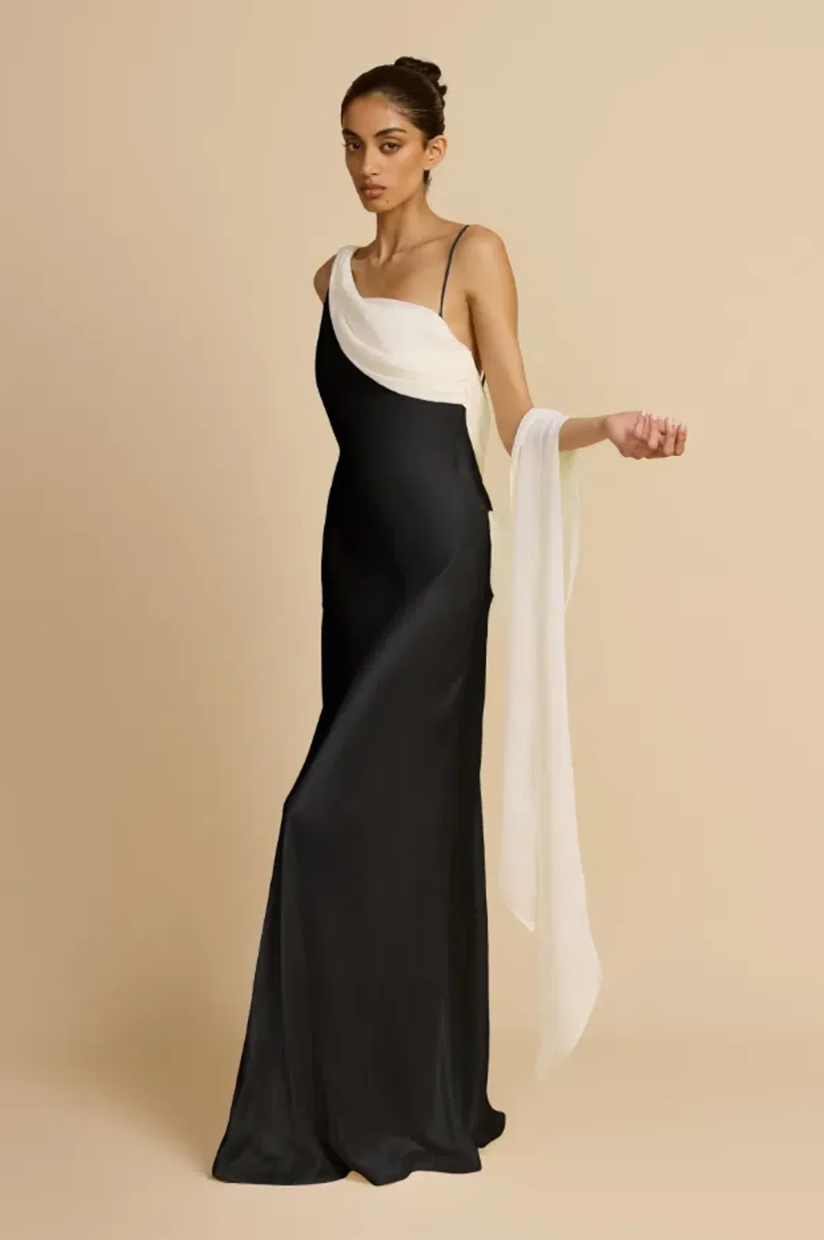 Arcina Ori HELENA DRESS BLACK & IVORY Size XS - Image 1