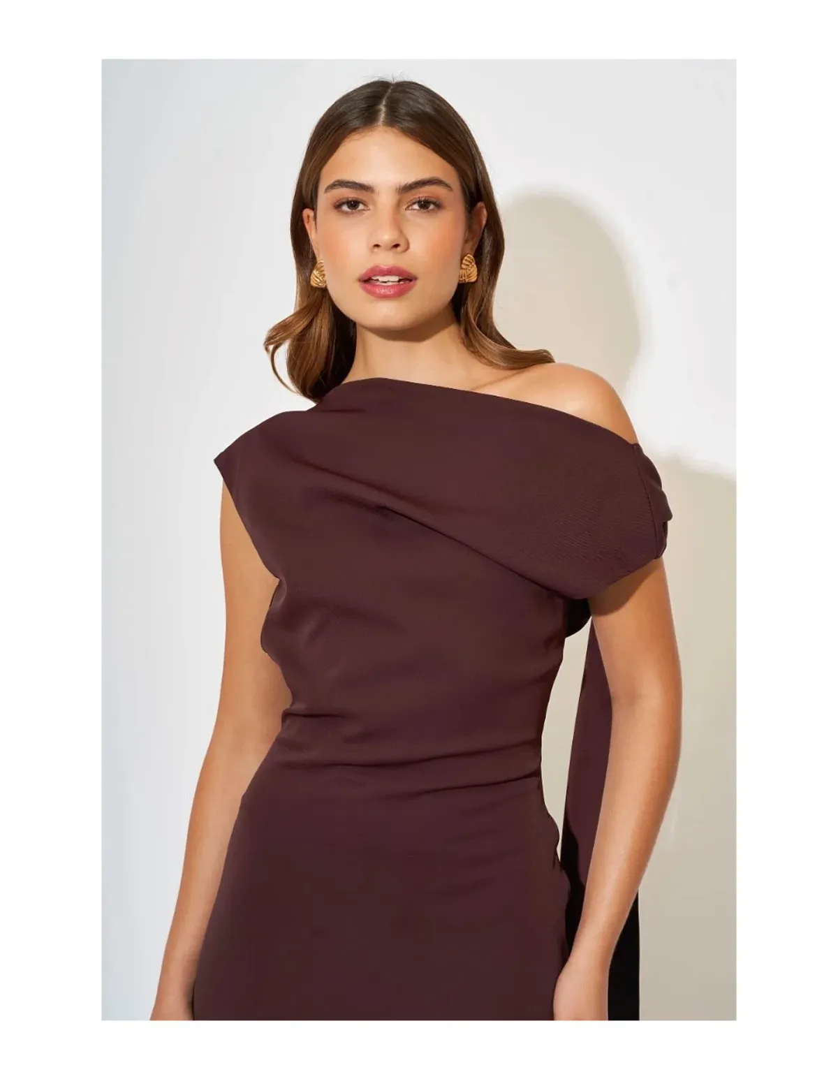 Odd Muse - The Ultimate Muse Drape Maxi Dress "Fig" Size S - Image 2