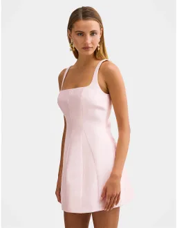 Forever New - Kaitlyn Structured Satin Mini Dress "Pink" Size 8 for rent on The Volte - image 2