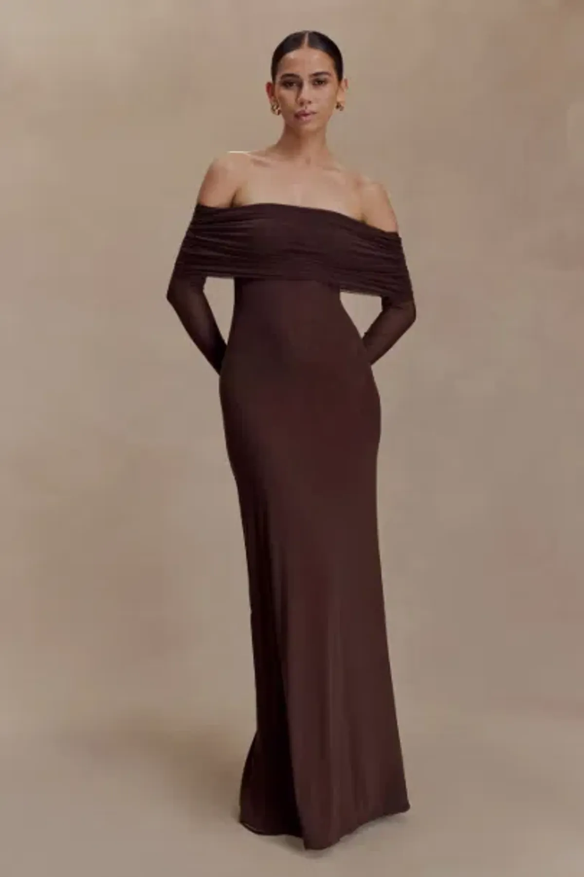 Brown Josie Long Sleeve Dress  - Image 1