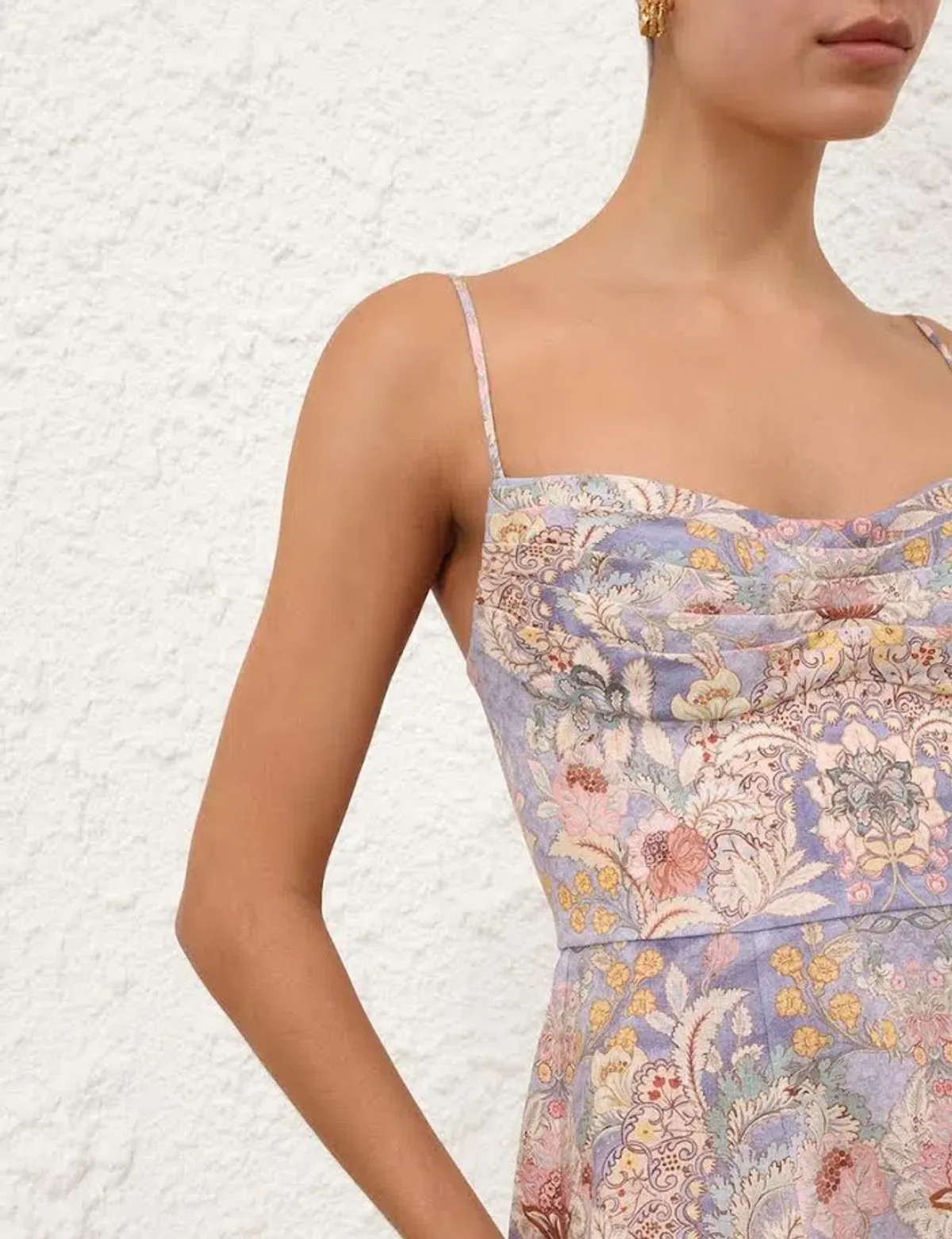 🌸💙 New ZIMMERMAN Rebellion Tuck Summer Midi Dress – Blue Floral – Size 10 AU (sz 1) 🌸 - Image 3