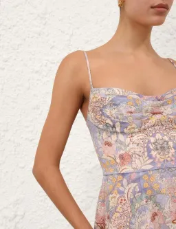 🌸💙 New ZIMMERMAN Rebellion Tuck Summer Midi Dress – Blue Floral – Size 10 AU (sz 1) 🌸 for rent on The Volte - image 3
