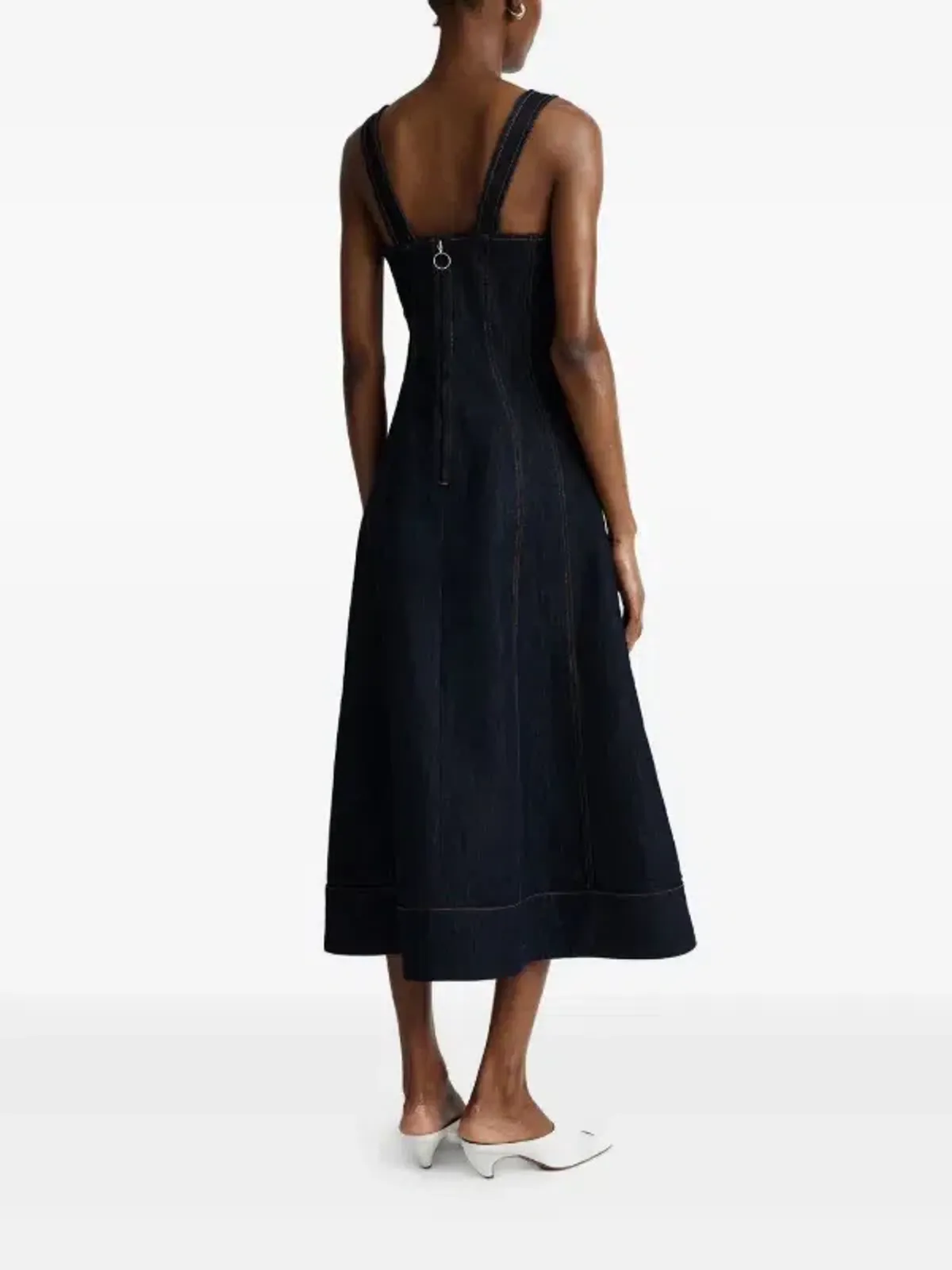 ANNA QUAN Justice Dress Dark Indigo Denim Size 8 AU - Image 5