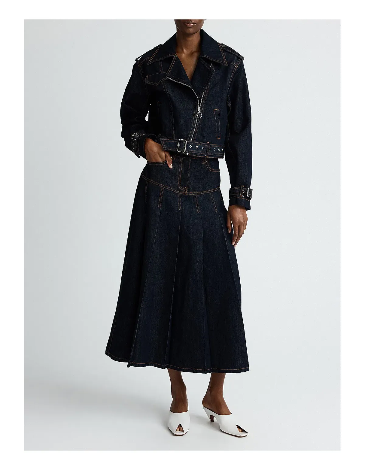 ANNA QUAN Phoenix Jacket Dark Indigo Denim Size 8 AU - Image 1