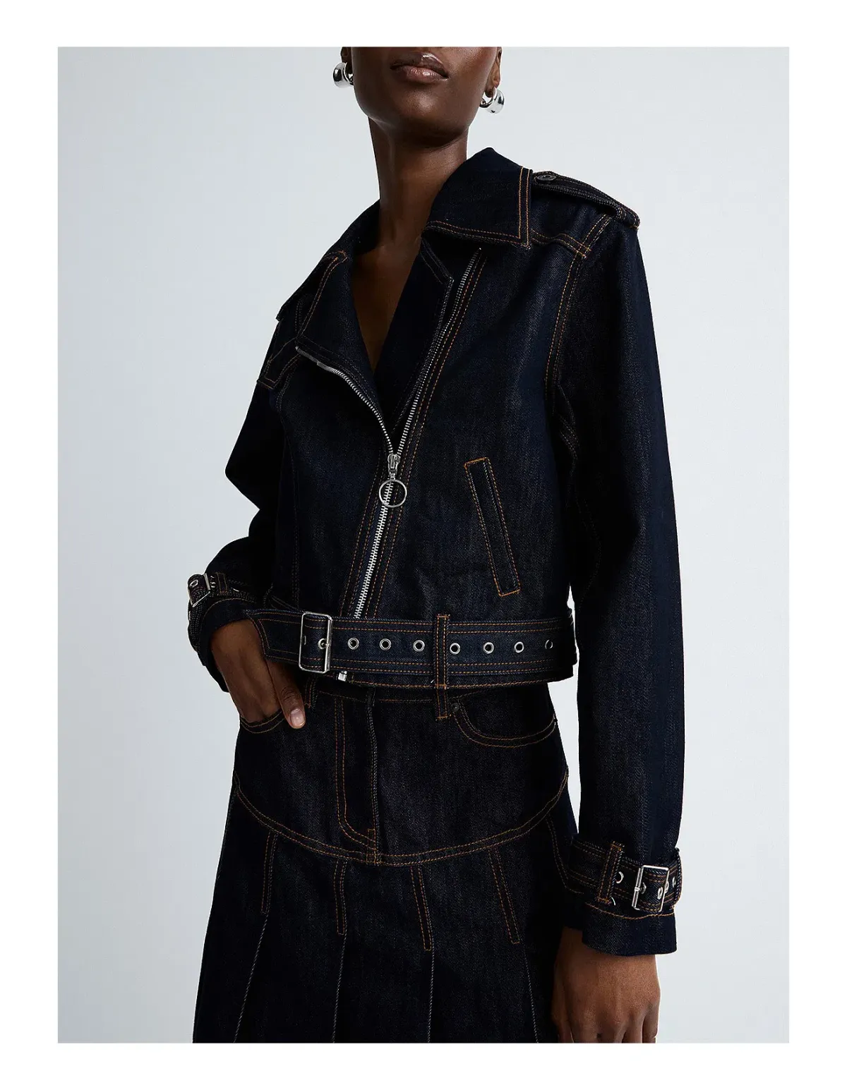 ANNA QUAN Phoenix Jacket Dark Indigo Denim Size 8 AU - Image 9