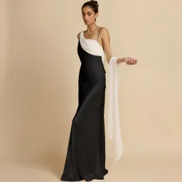 Arcina Ori Helena Dress Black & Ivory Small for rent on The Volte - image 2
