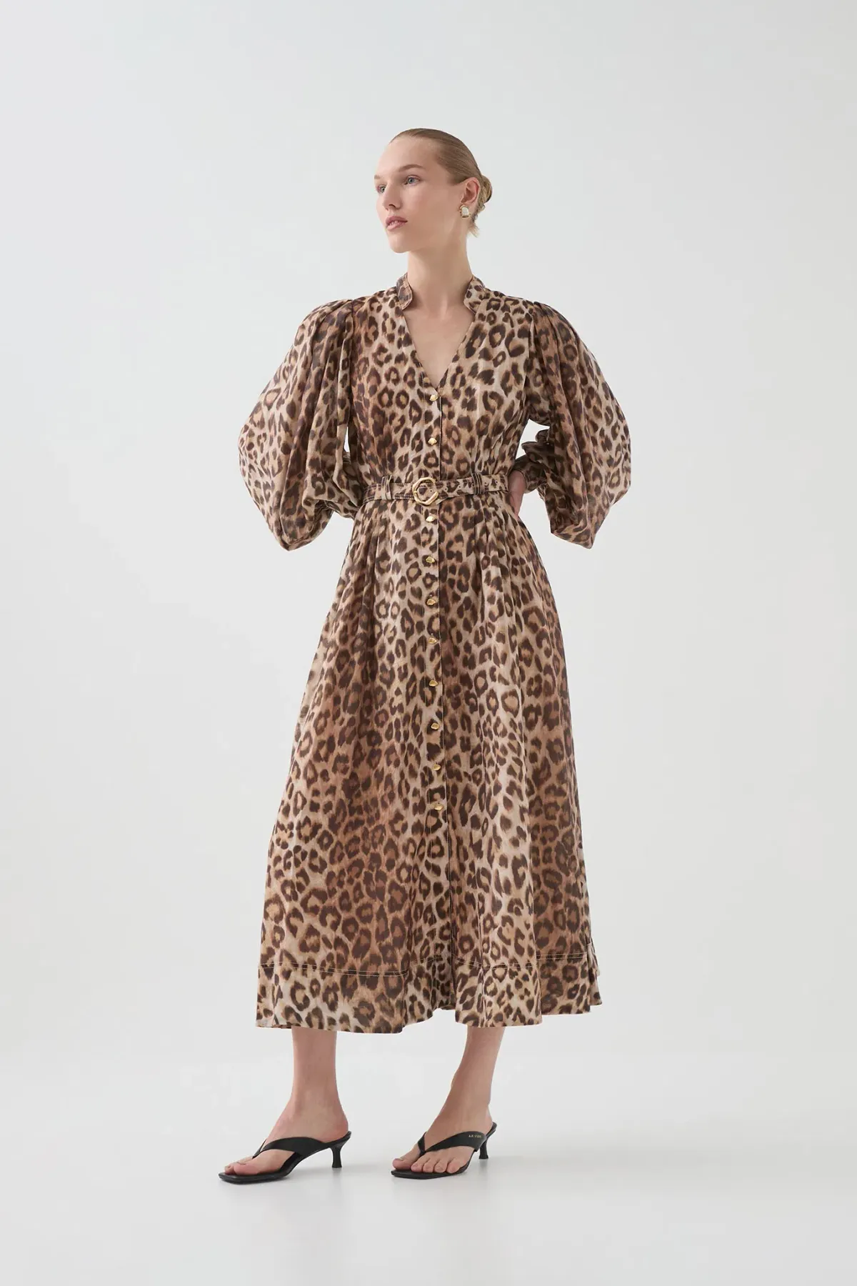 Aje Isabella Shirtdress in Leopard print, size AU 10 - Image 4