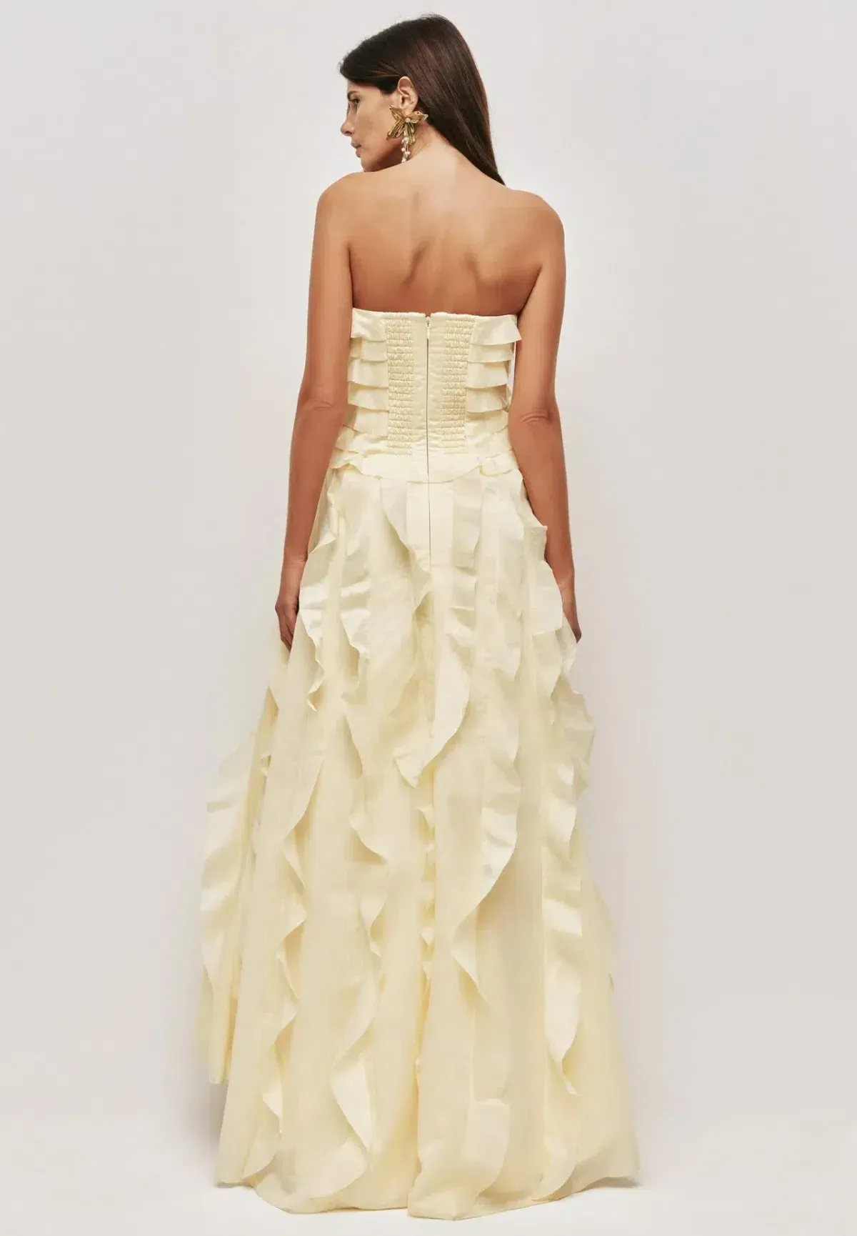 💛  Aje ALLAIRIE GOWN in Butter Yellow - Size 8 AU  💛 Ruffled Tiered Maxi Dress  💛 - Image 4