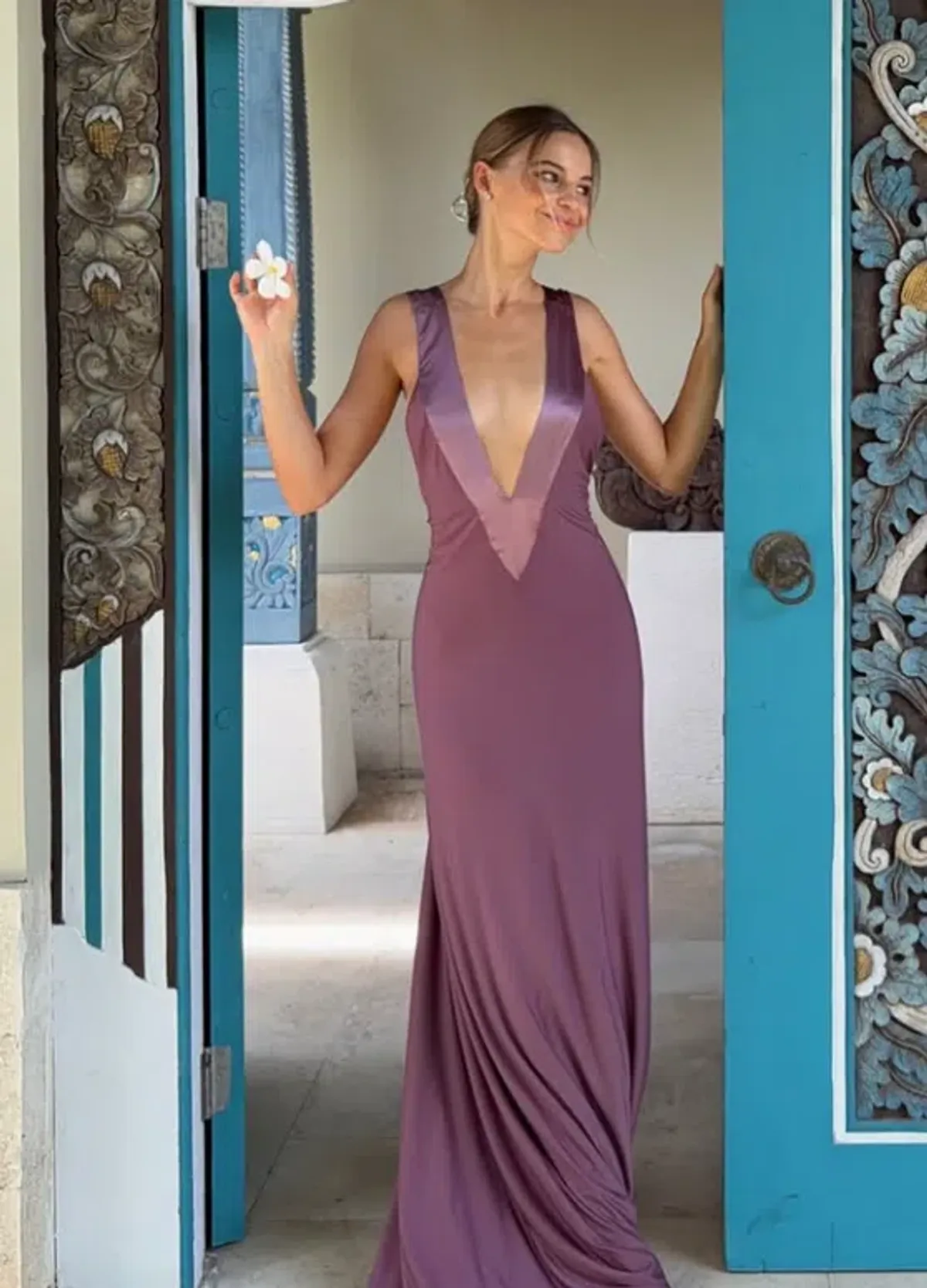 Ance Gria Rosa Gown Mauve Size 8 - Image 1