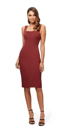 Kookai Roxy Dress Burgundy Size 6 for rent on The Volte - image 1