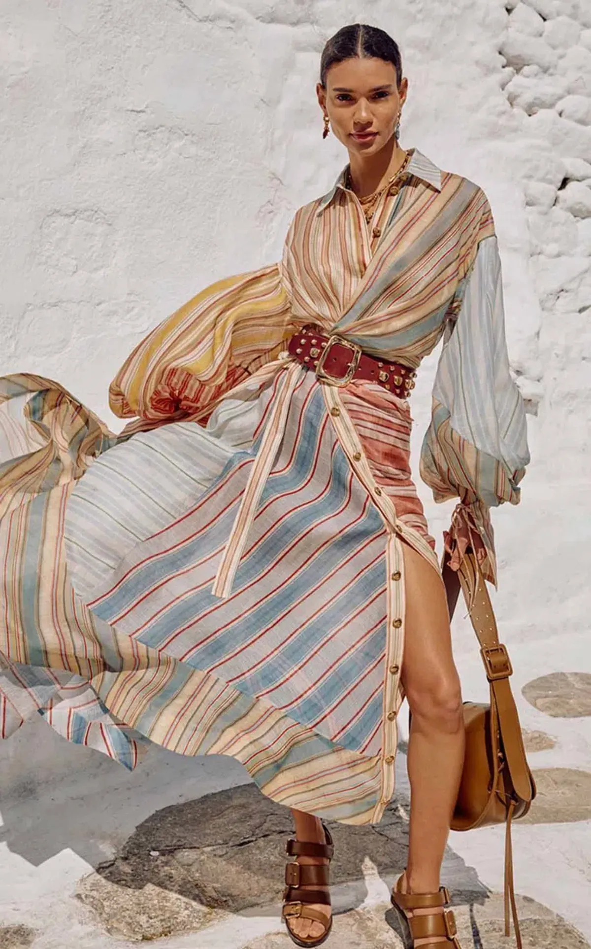 Zimmermann Rebellion Striped Midi Dress size 0 AUS 8 - Image 1