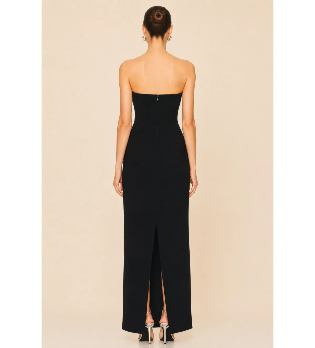 Rachel Gilbert Lukas Gown Black Silver Size 2/AU10 - Image 2