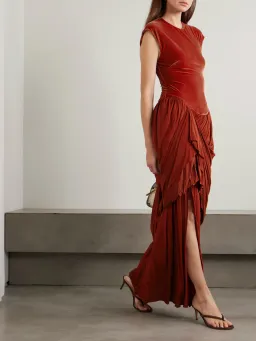 Zimmermann Memento Drape Maxi Dress in Dark Rose Size 0 / AUS 8 for rent on The Volte - image 1