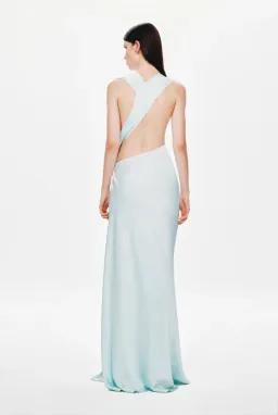 Misha / Harlow Satin Dress / Ice Blue / Size M/10 for rent on The Volte - image 5