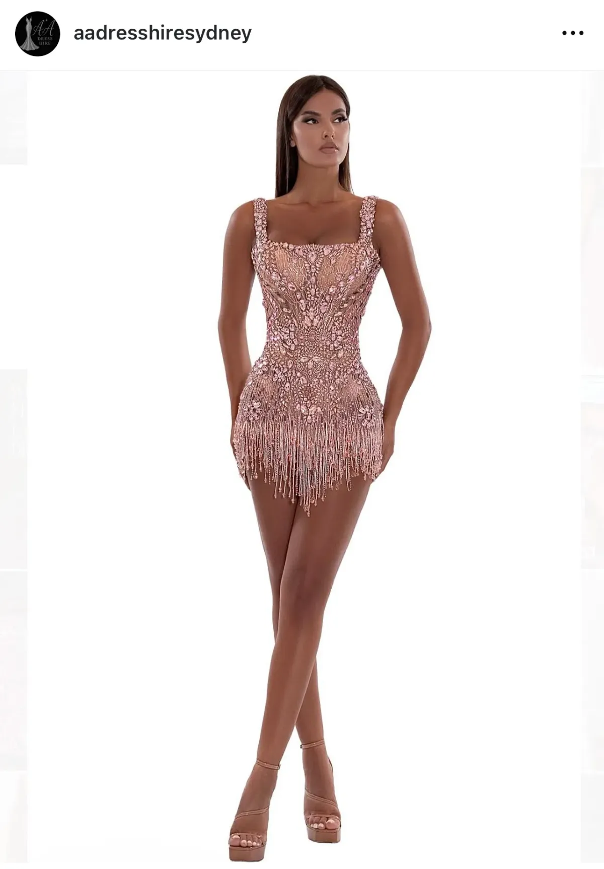 Albina Dyla SHORT DRESS WITH CRYSTALS AND STONES - Image 1
