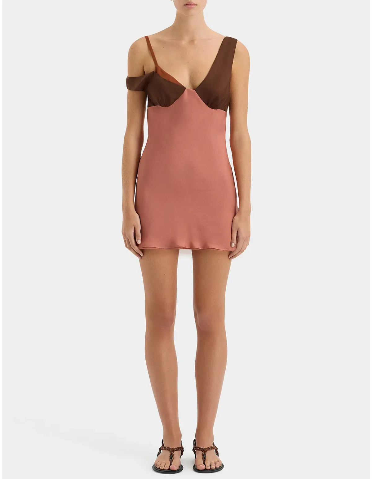 Sir the Label Halcyon Mini Dress Almond Spice - Image 1