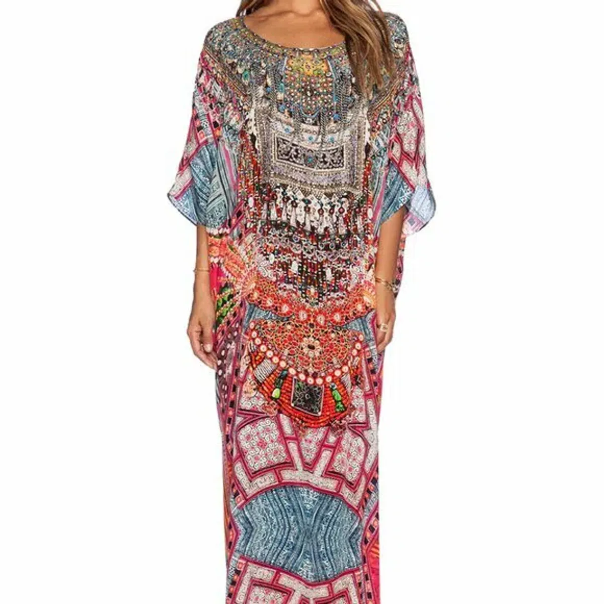 Camilla Round Neck Kaftan - Image 1