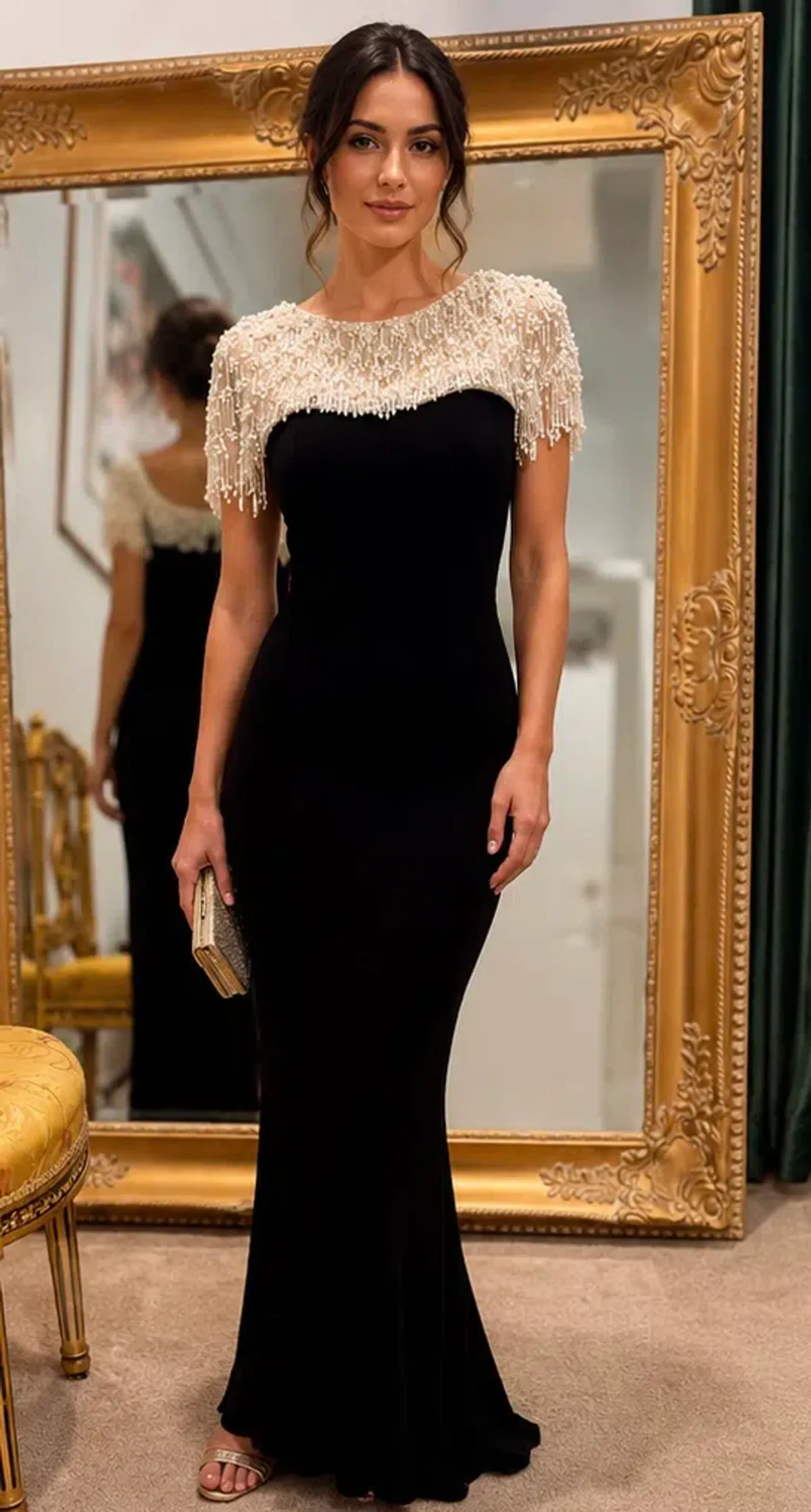 J’Adore Pearl Evening Gown AU 8–10 - Image 1