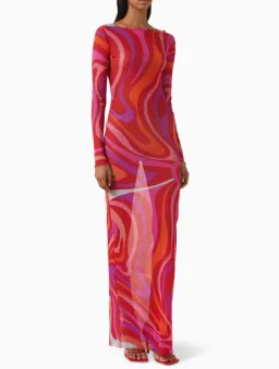 Pucci Marmo Sheer Tulle Maxi Dress for rent on The Volte - image 3
