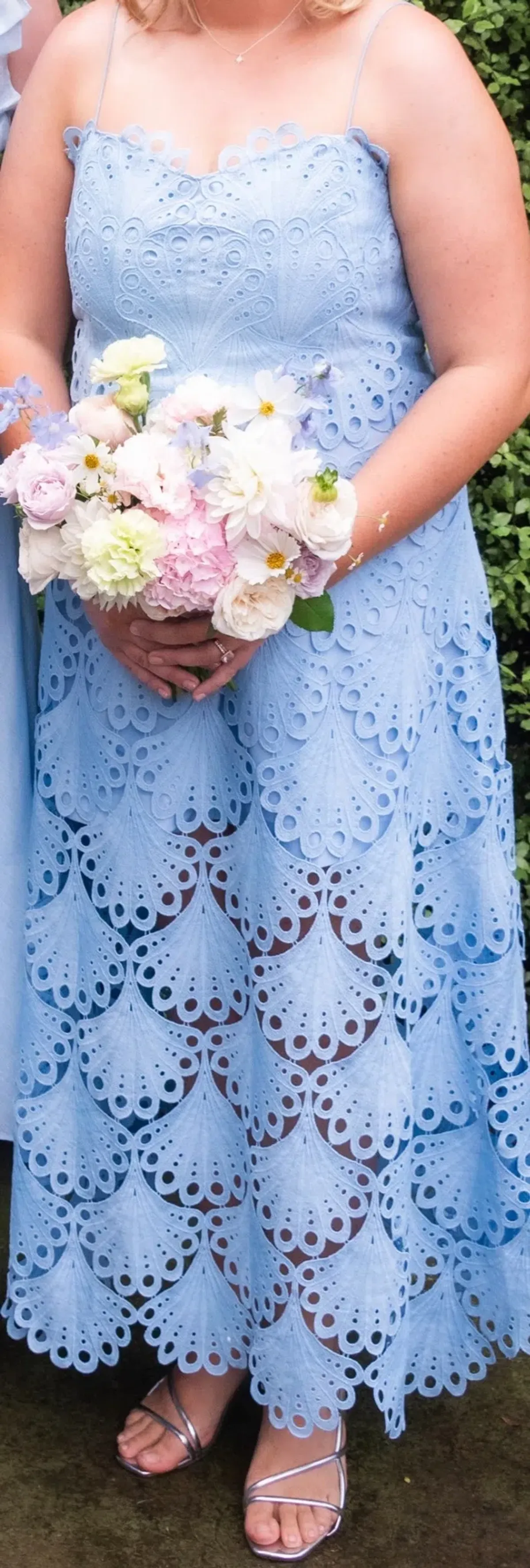 Sheike Ella Lace Maxi Dress Blue Size AU 18 - Image 1