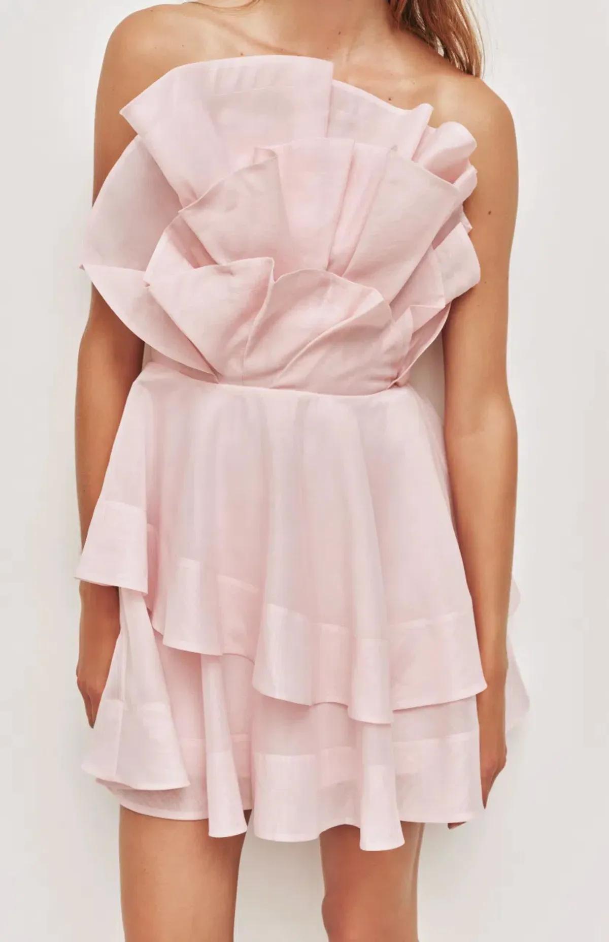Aje Selestia Mini Dress Pink - Image 3