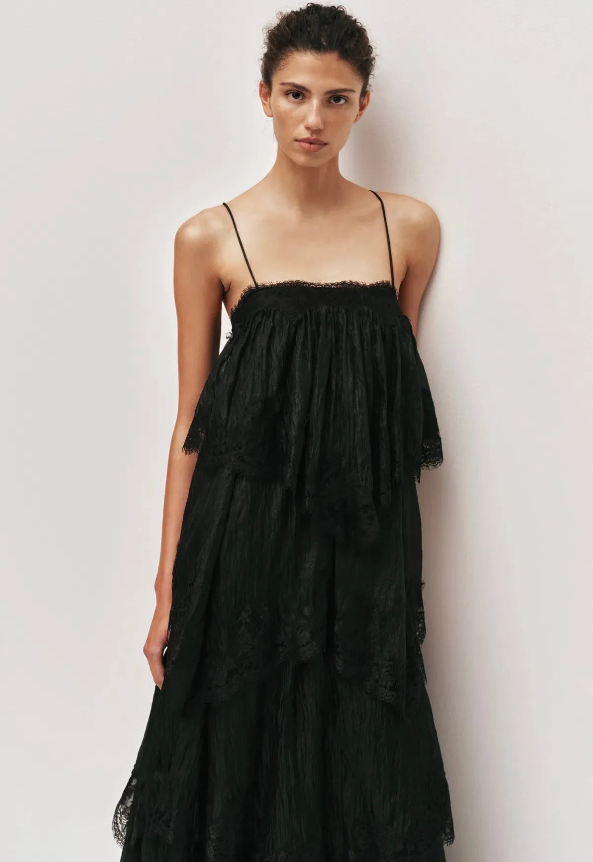 Aje Ophelia Lace Gown in Black - size 8 - Image 2