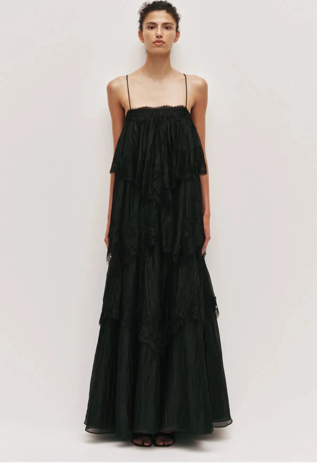 Aje Ophelia Lace Gown in Black - size 8 - Image 1