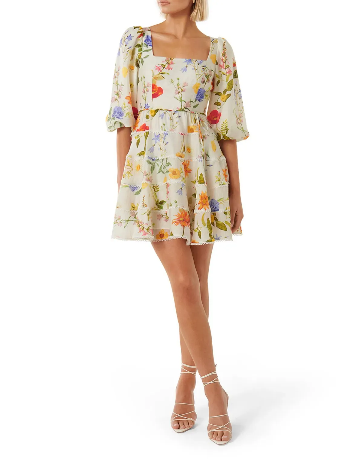 Esmie Tiered Floral Skater Dress - Image 6