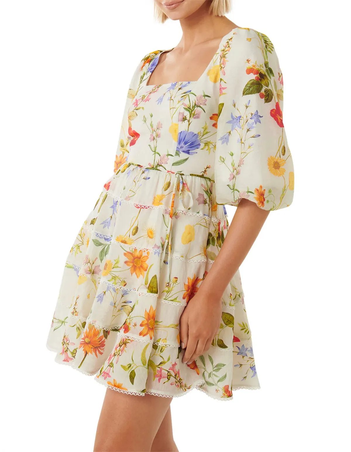 Esmie Tiered Floral Skater Dress - Image 4