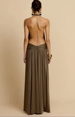 Arcina Ori Santina Dress in Khaki Size 8 for rent on The Volte - image 3