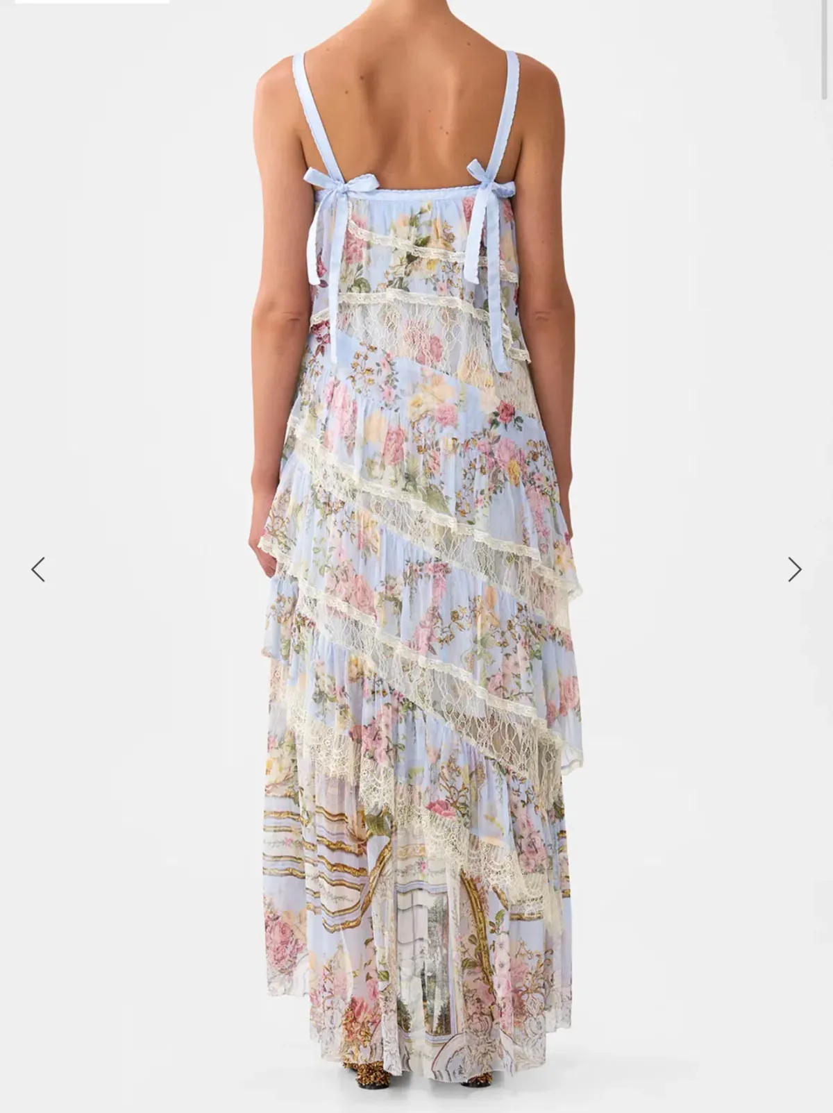Asymmetric Spliced Lace Dress - Tiled In Time Size 18 - Image 2