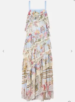 Asymmetric Spliced Lace Dress - Tiled In Time Size 18 for rent on The Volte - image 4