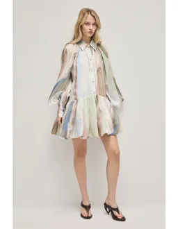 Aje Mietta Mini Dress Size 10 AU Blue Reverie for rent on The Volte - image 2