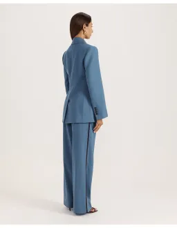 Saba Celeste Wool Contoured Blazer Size 6 Steel Blue for rent on The Volte - image 5