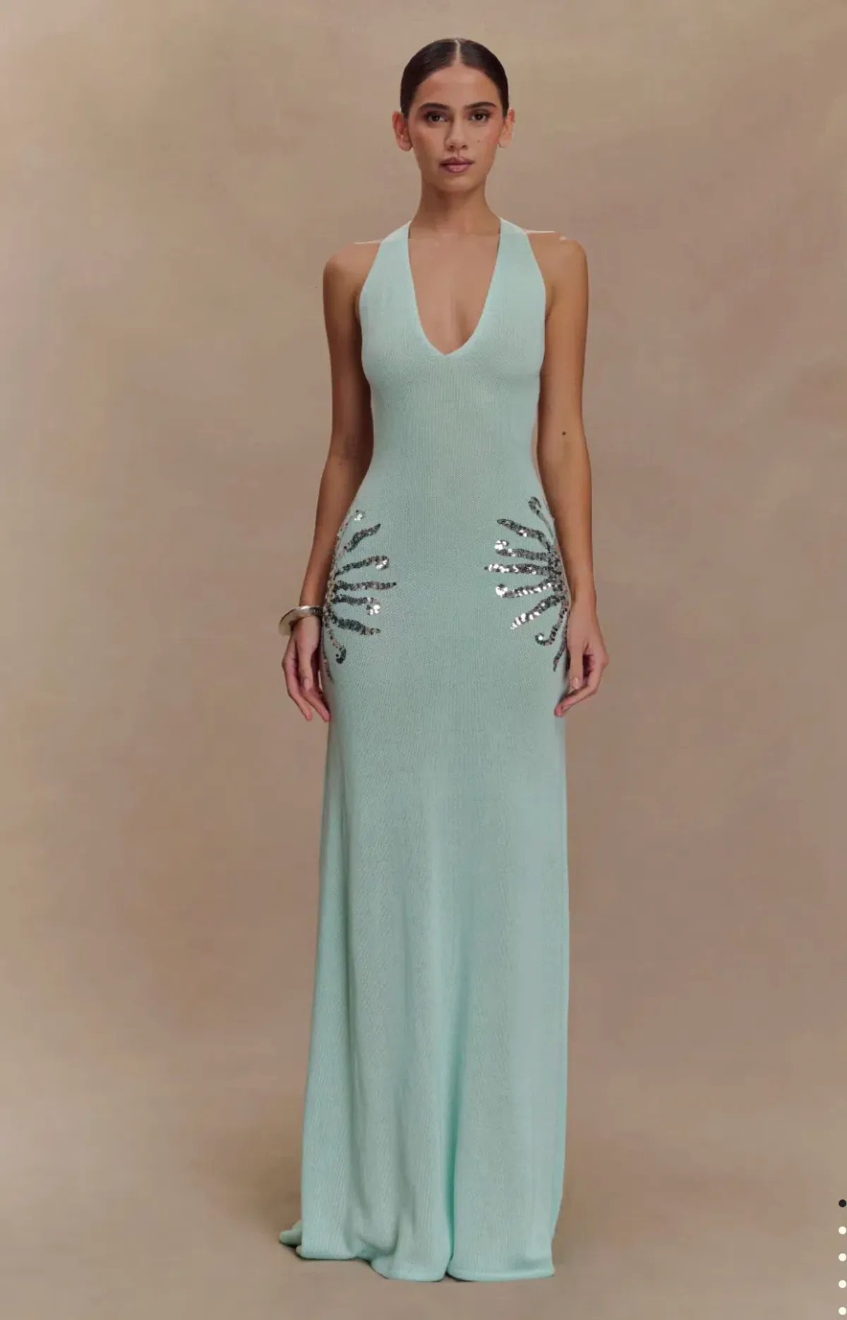 Meshki Ellington Knit Maxi Dress With Sequin - Lagoon, Alexandra Saint Mleux Collection size XS - Image 1