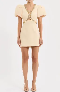 Rebecca Vallance Alexandrite Puff Sleeve Mini Dress Size 12 for rent on The Volte - image 1