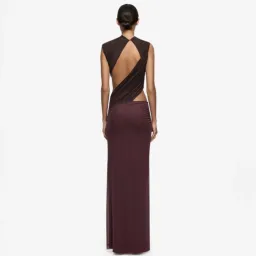 Bec and Bridge Conni Twist Maxi Dress Aubergine Dark Choc Size 8 for rent on The Volte - image 4