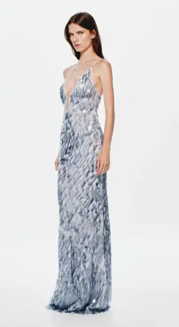 Misha | Sapphire Gown (Dove Grey) for rent on The Volte - image 4
