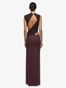 Bec & Bridge Conni Maxi Dress in Dark Chocolate/Aubergine Size AU 10 for rent on The Volte - image 3