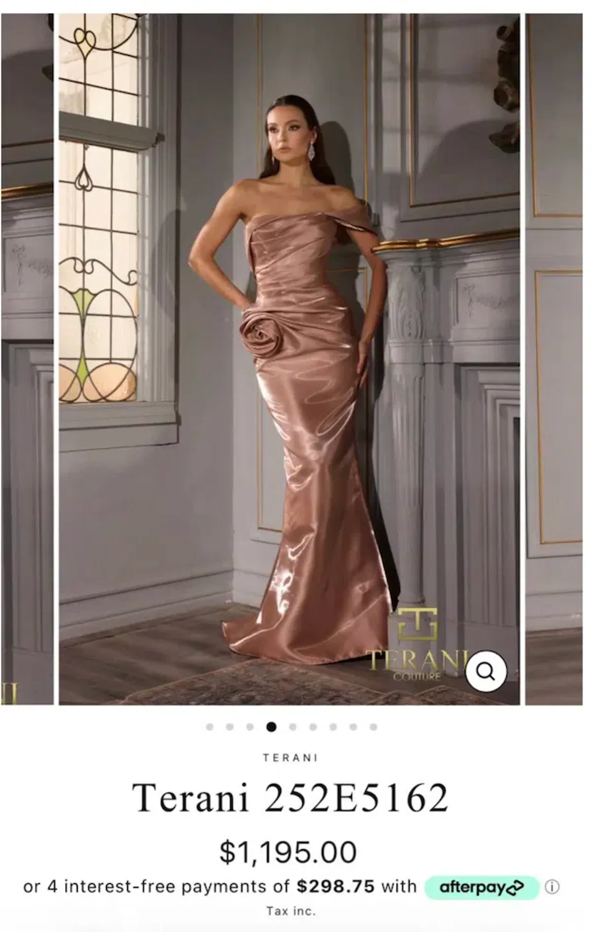 Duchess Boutique Dress Terani Couture Gown Champagne Nude color Size 16-18 - Image 1