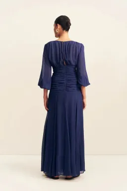 Shona Joy Romy High Neck Balloon Sleeve Maxi Dress; size 12 for rent on The Volte - image 2