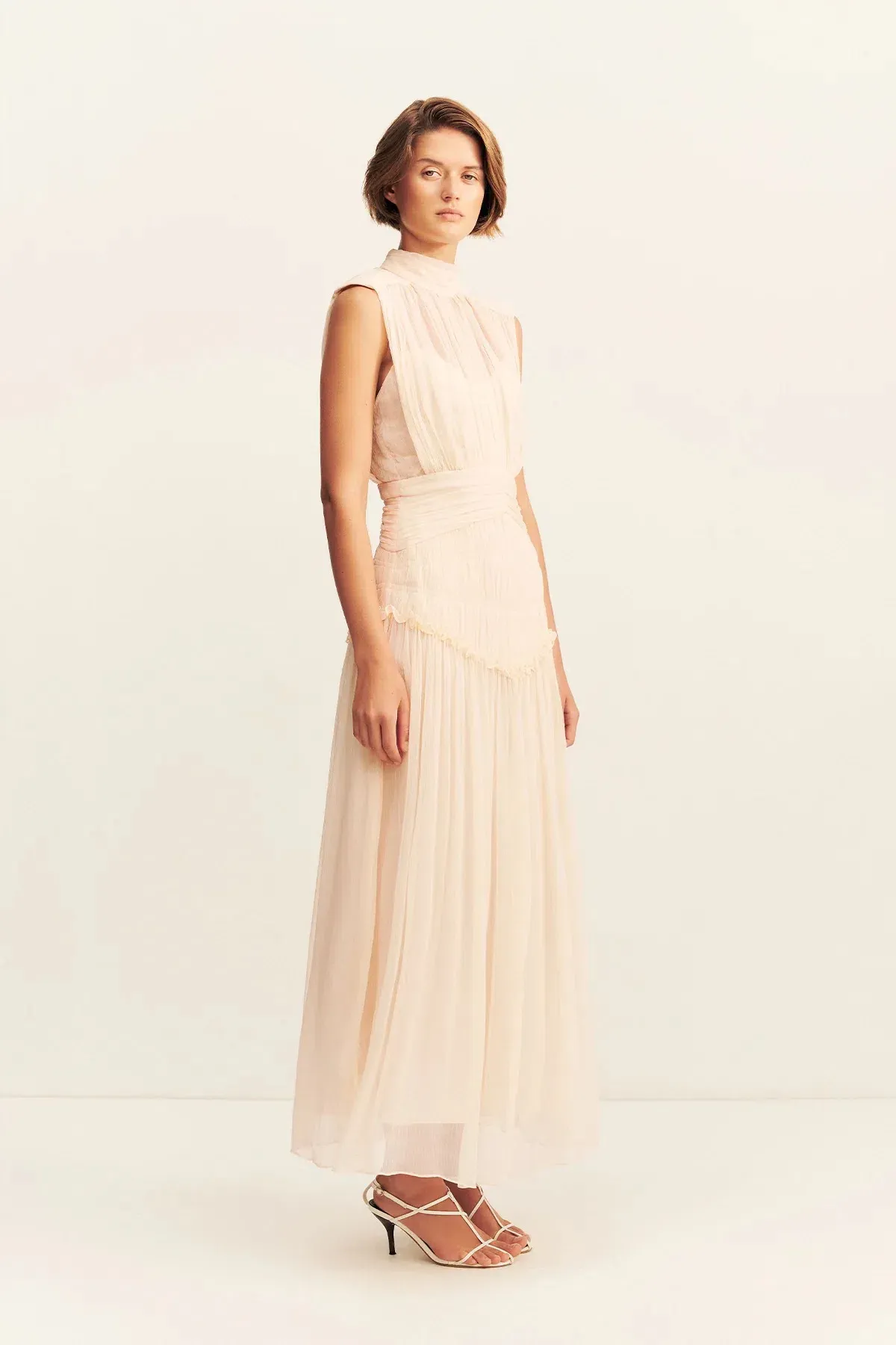 Shona Joy Clemence High Neck Midi Dress; size 10 - Image 3