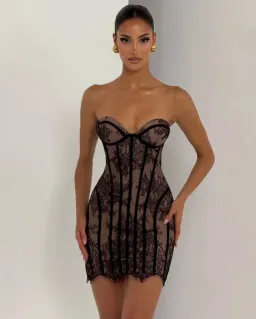 Babyboo Sian Mini Dress Black 8 for rent on The Volte - image 1