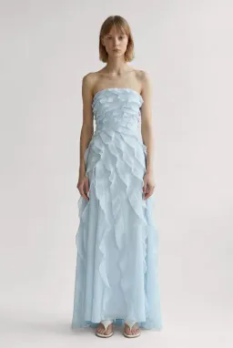  🩵 Aje ALLAIRIE GOWN in Pastel Blue - Size 10 AU  🩵 Ruffled Tiered Maxi Dress  🩵 for rent on The Volte - image 2