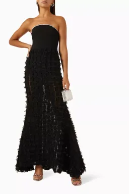 🖤 REBECCA VALLANCE Cherie Amour Gown – Black – Size 10 AU - Embellished Formal Maxi Dress 🖤 for rent on The Volte - image 9
