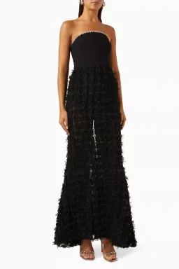 🖤 REBECCA VALLANCE Cherie Amour Gown – Black – Size 10 AU - Embellished Formal Maxi Dress 🖤 for rent on The Volte - image 4