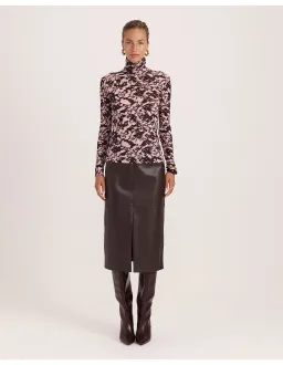 Saba Truffle Wool Long Sleeve Top L Pink Brown for rent on The Volte - image 2