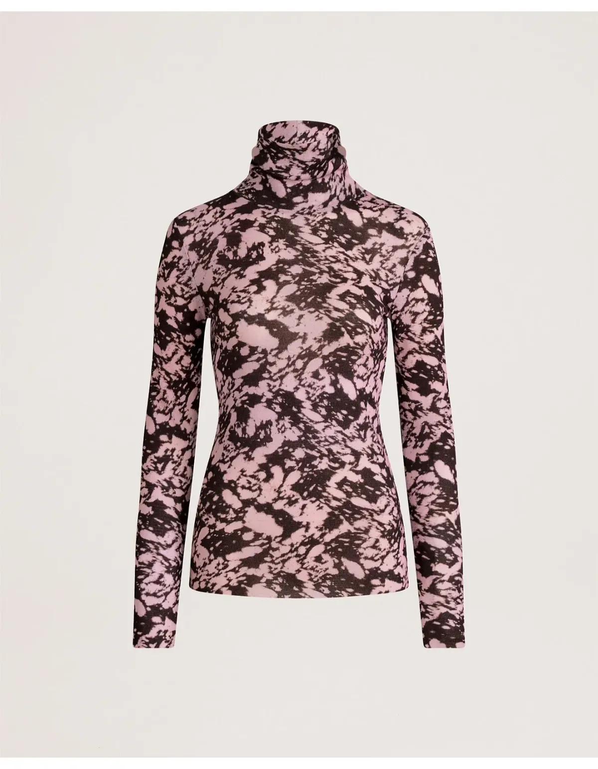 Saba Truffle Wool Long Sleeve Top L Pink Brown - Image 8