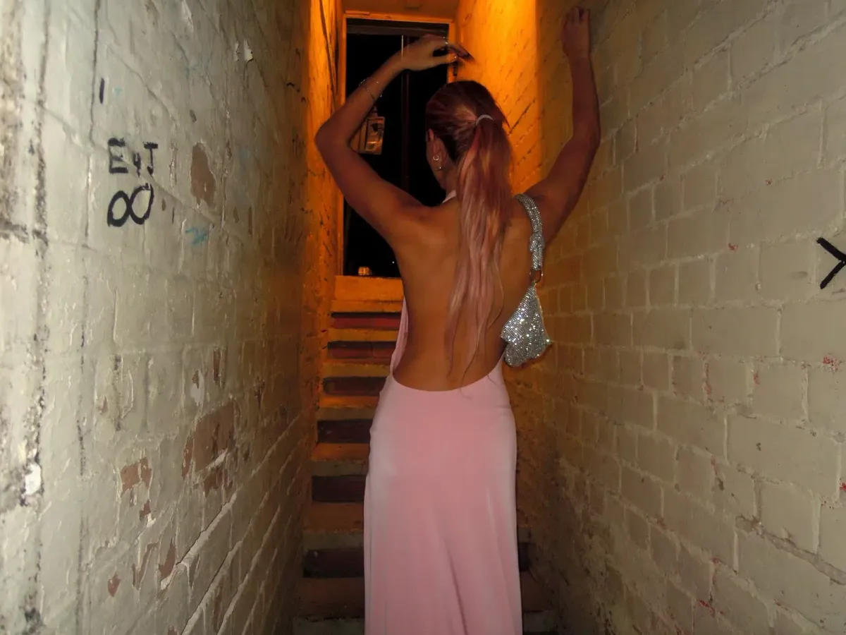 WINONA GOWN IN BLOSSOM PINK - Natalie Rolt, Size S - Image 3