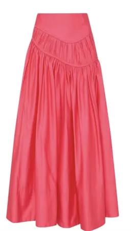 AJE 2-piece size 8 Pepper Ruched Bodice & Curve Midi Skirt Rouge Pink for rent on The Volte - image 3